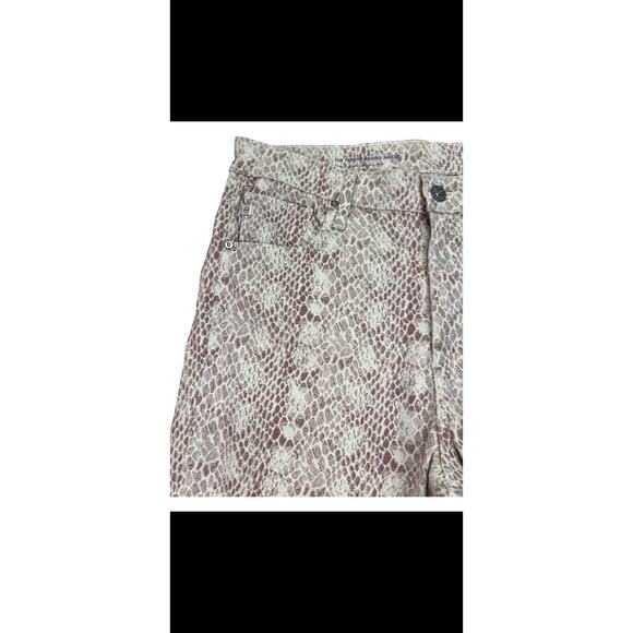 AG Adriano Goldschmied Prima Ankle Skinny Jeans Python Ivory Mauve NWT Size 31 - Picture 13 of 15